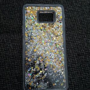 Galaxy note 5 liquid glitter case